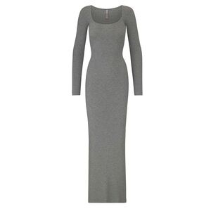 SKIMS Charcoal Long Sleeve Dress